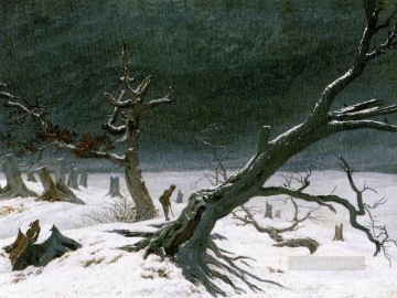  Par Pintura al %C3%B3leo - Paisaje invernal 1812 Romántico Caspar David Friedrich